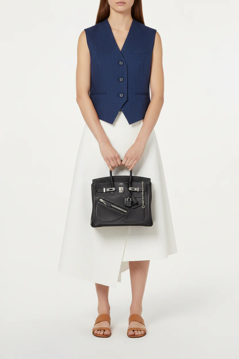 Hermès Birkin Rock 25 Noir Volupto Palladium Hardware