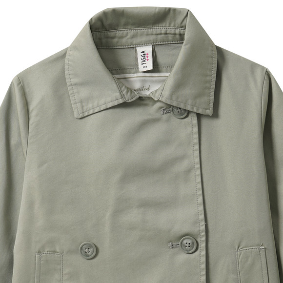 Yigga Mädchen Trenchcoat mit doppelter Knopfreihe