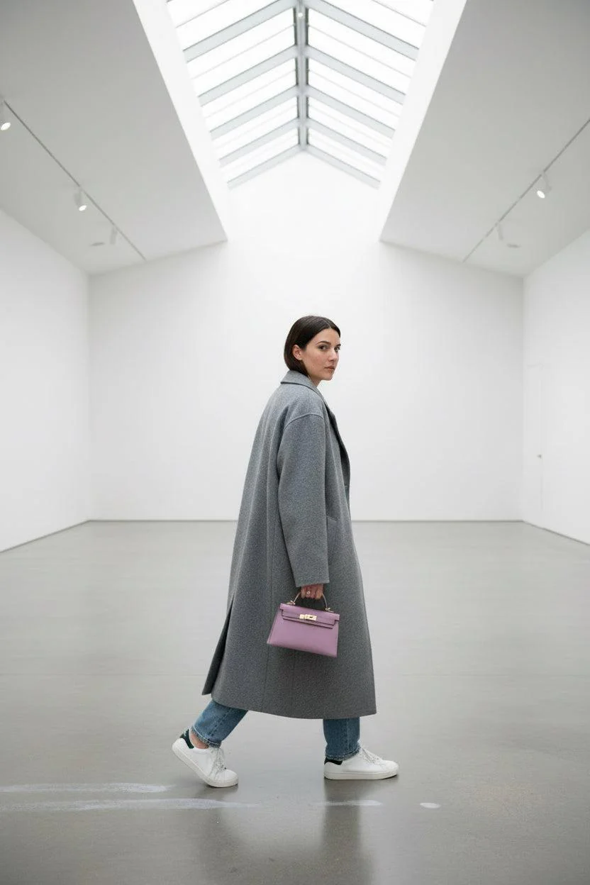 Hermès Mini Kelly II 20 Sellier Mauve Sylvestre Epsom Palladium Hardware