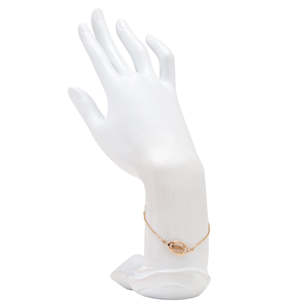 Cartier Double C Bracelet 18K Rose Gold Diamond B6038000