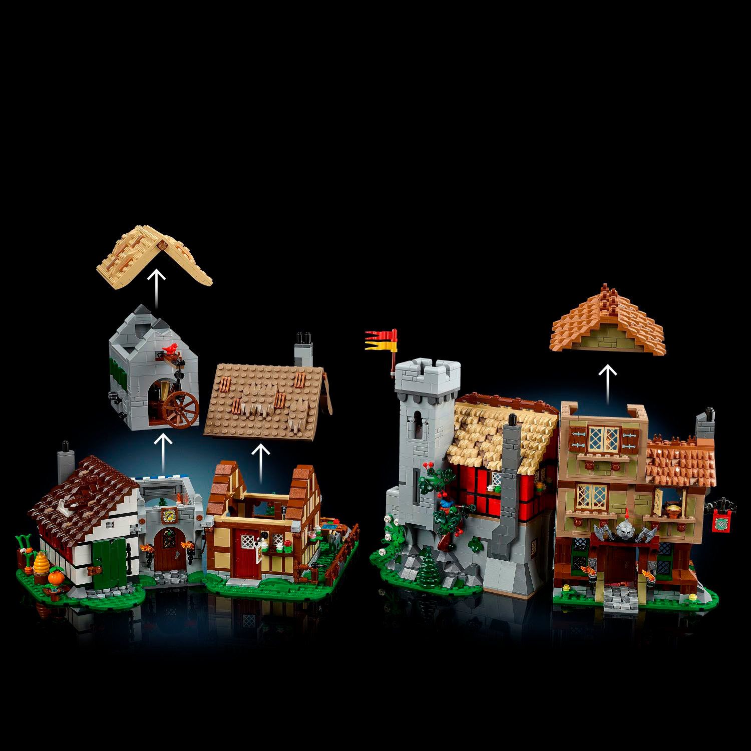 LEGO - Icons Medieval Town Square Build and Display Castle Set 10332