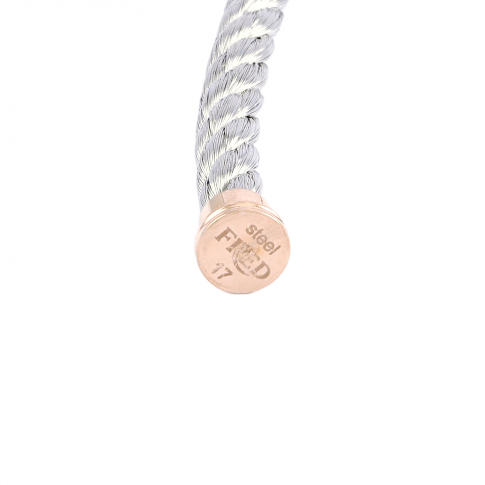 FRED Pg Plating Silver Lm Stainless Pink Gold Plated Cable Accessory 18K Rose Gold & Stainless Steel 6B0111