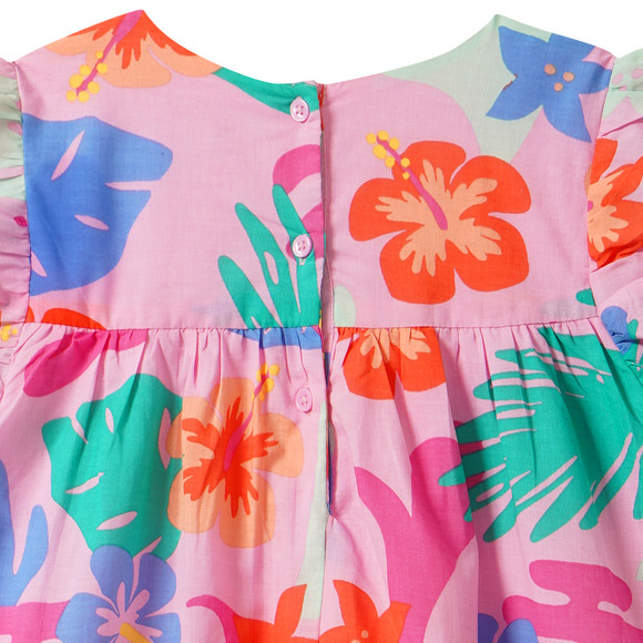 Famy Mädchen Kleid mit Blumen-Allover