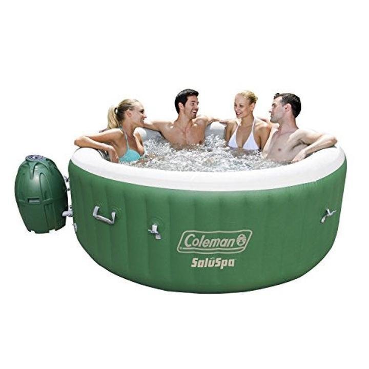 coleman-saluspa-Inflatable Hot Tub Spa, Green & White