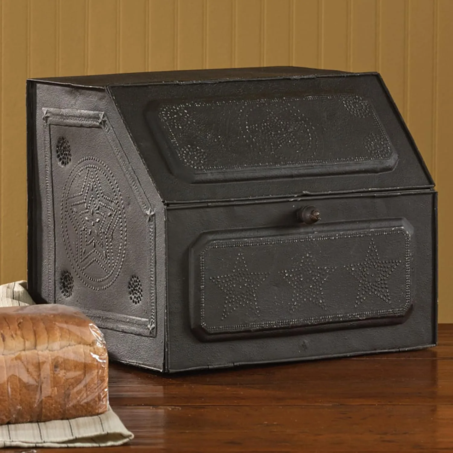 Antique Replica of Tin Bread Box/desk Storage 21-190