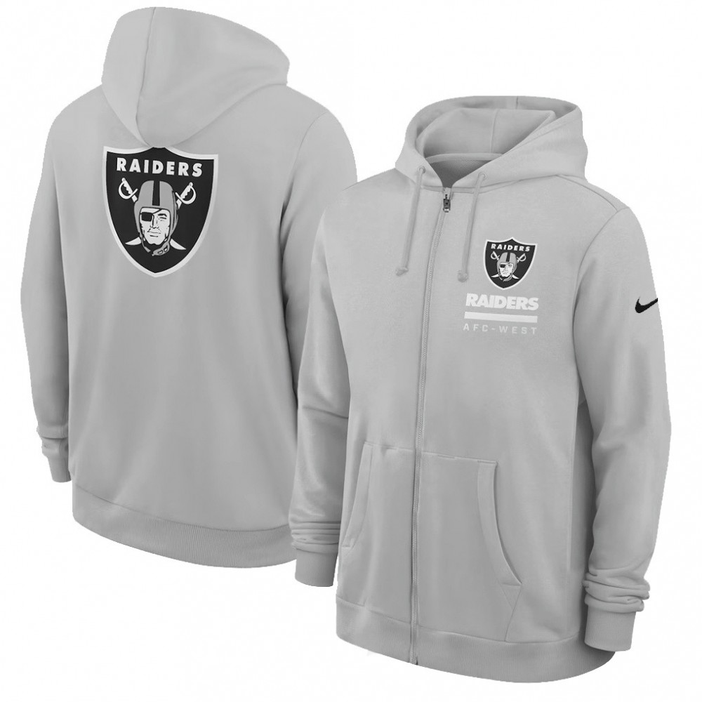 Men's Las Vegas Raiders Utility Player Sideline NFL Full-Zip Hoodie