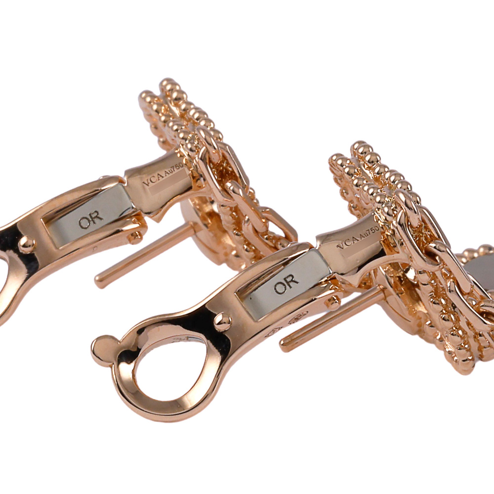 Van Cleef & Arpels Magic Alhambra Earrings 2 Motifs 18K Rose Gold VCARP2R200