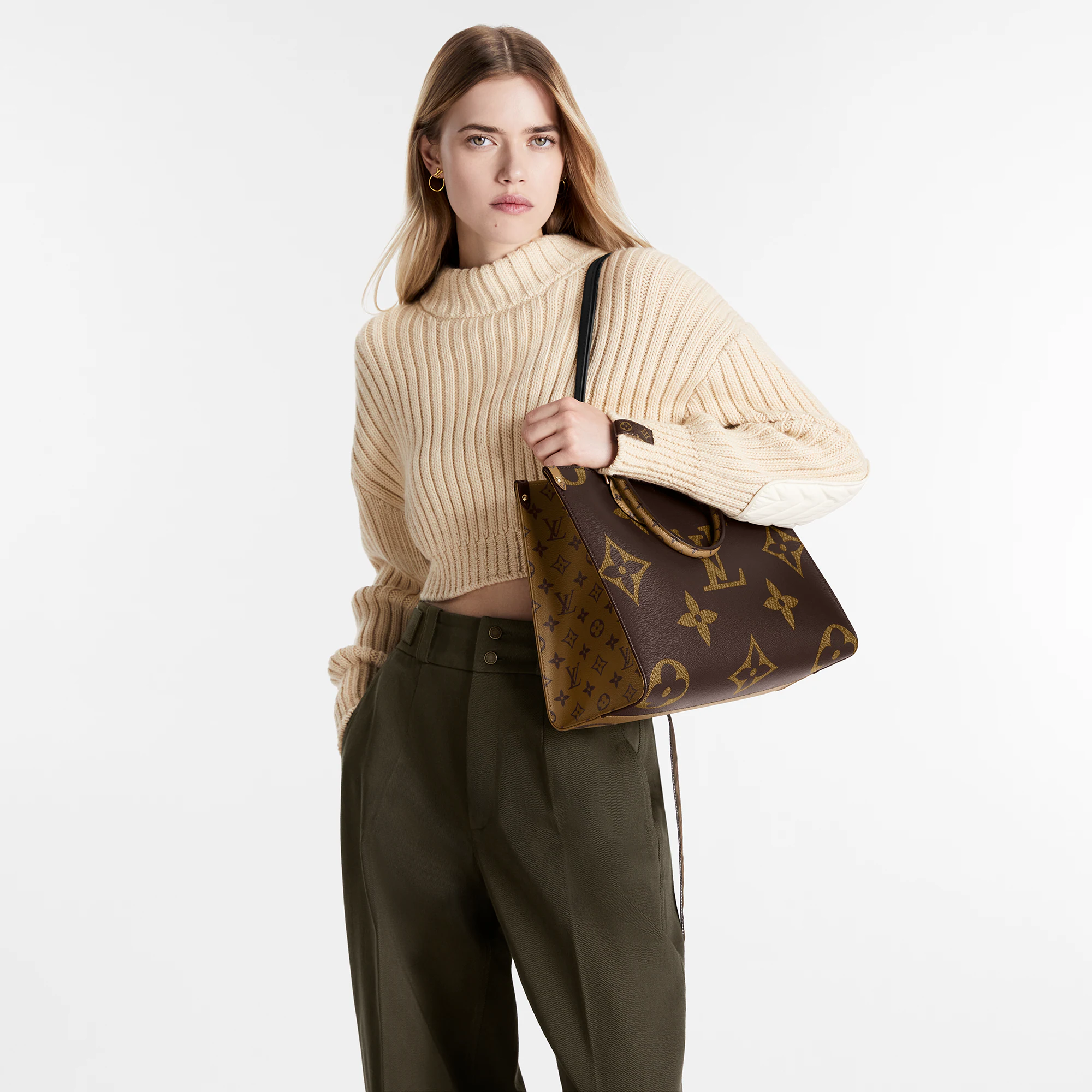 Louis Vuitton On The Go MM Monogram Medium Tote Bag Brown M45321 35cm