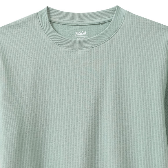 Yigga Jungen T-Shirt mit Waffelstruktur