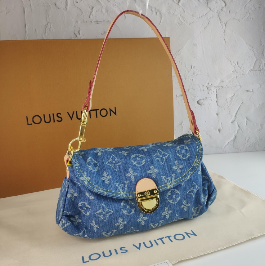 LV denim underarm bag - cnluxepick