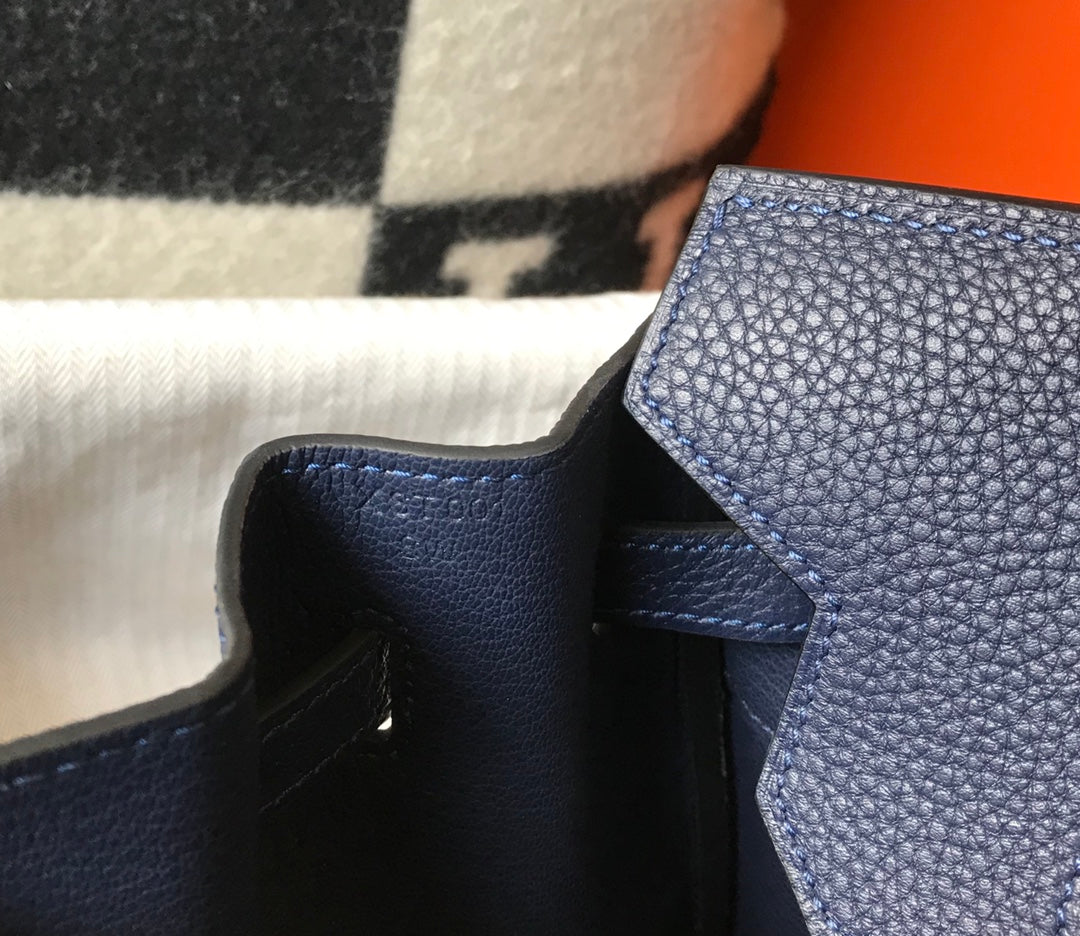 Hermes Birkin 35Cm Bag Navy Togo Gold Hardware