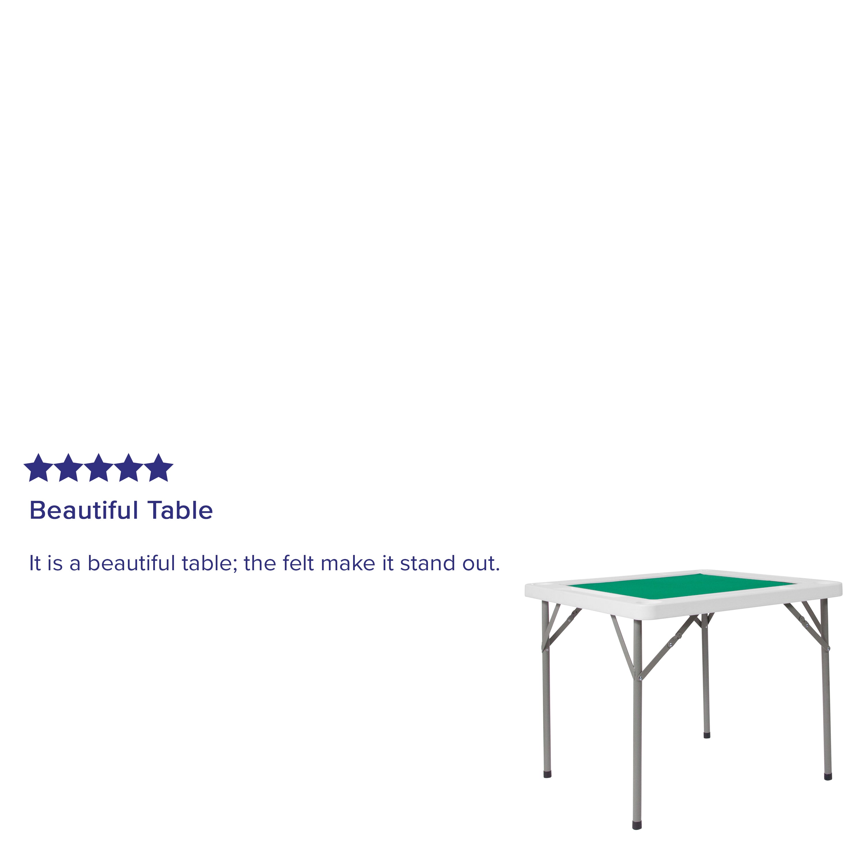Flash Furniture 34.5″ Square 4-Player Folding Card Game Table with Green Playing Surface and Cup Holders