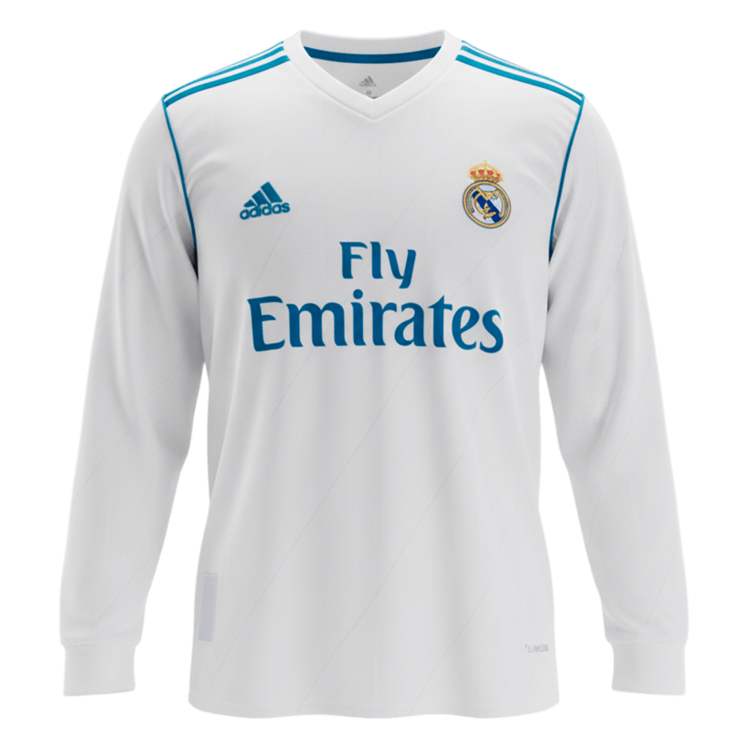 Retro Soccer Jersey SERGIO RAMOS #4 Real Madrid Home Long Sleeve 2017/18