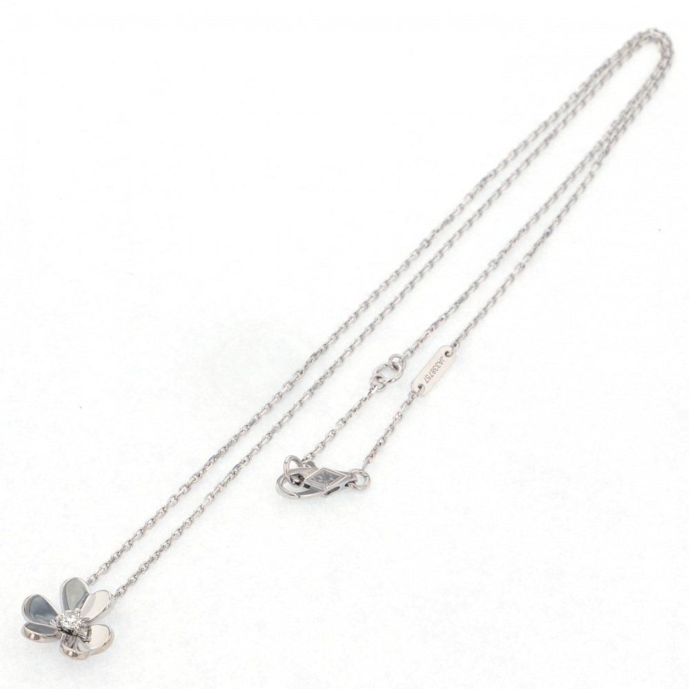 Van Cleef & Arpels Frivole Necklace 18K White Gold Diamond