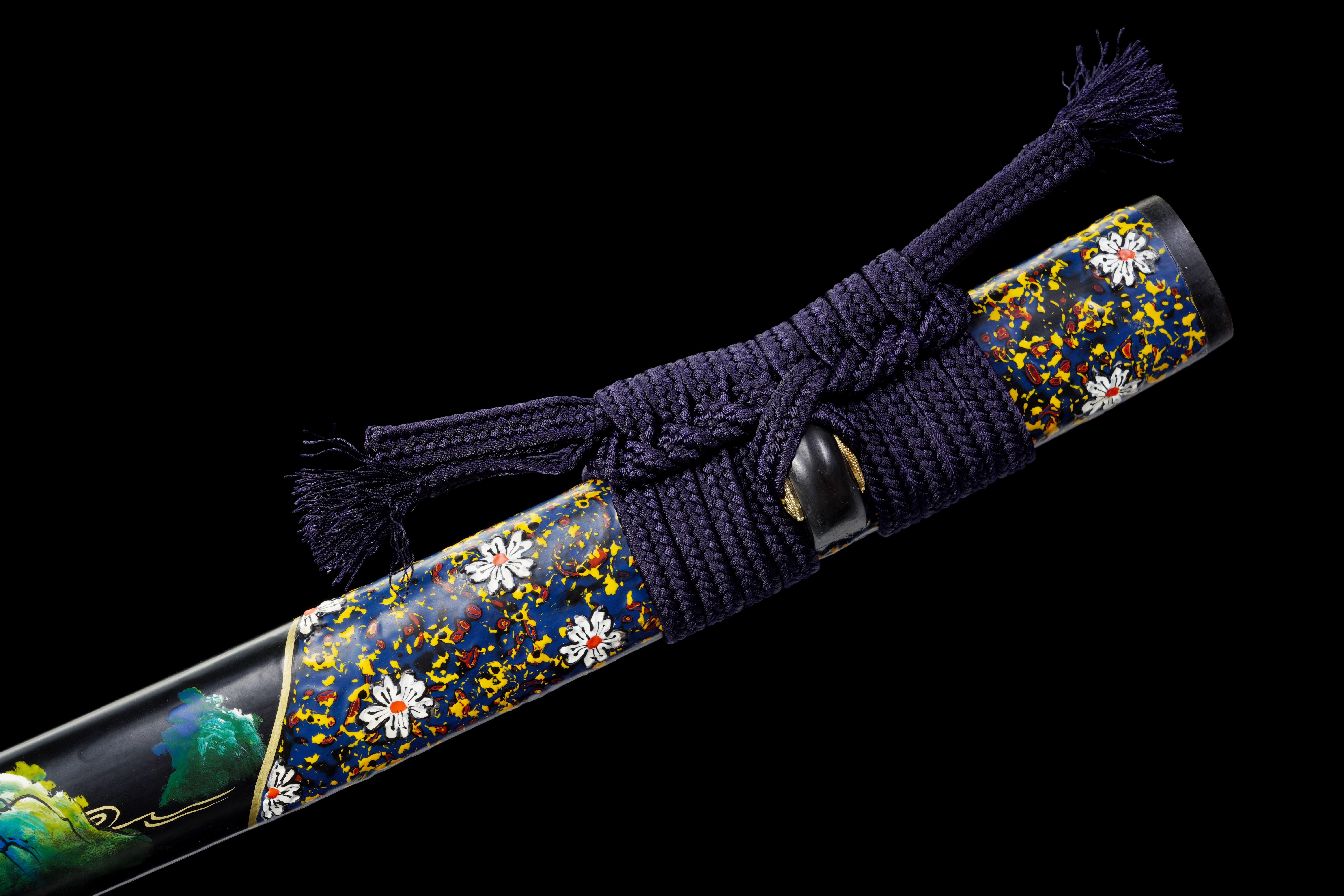 Handmade Katana T10 Steel Clay Tempered Choji Hamon Crane Tsuba Full Tang