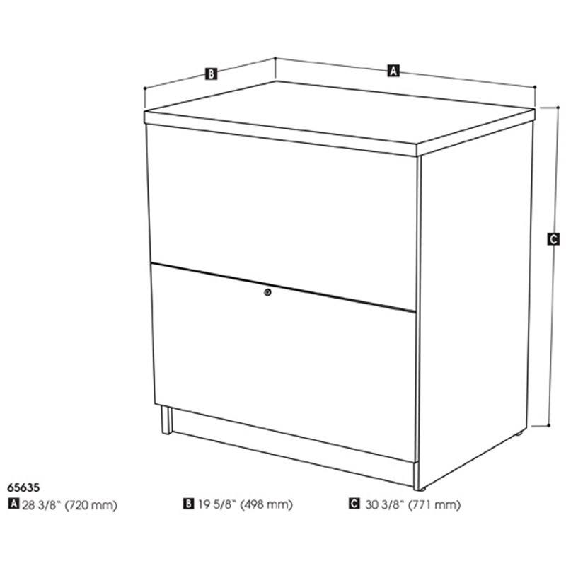 Bestar UNIVERSEL Standard Lateral File Cabinet in Deep Grey