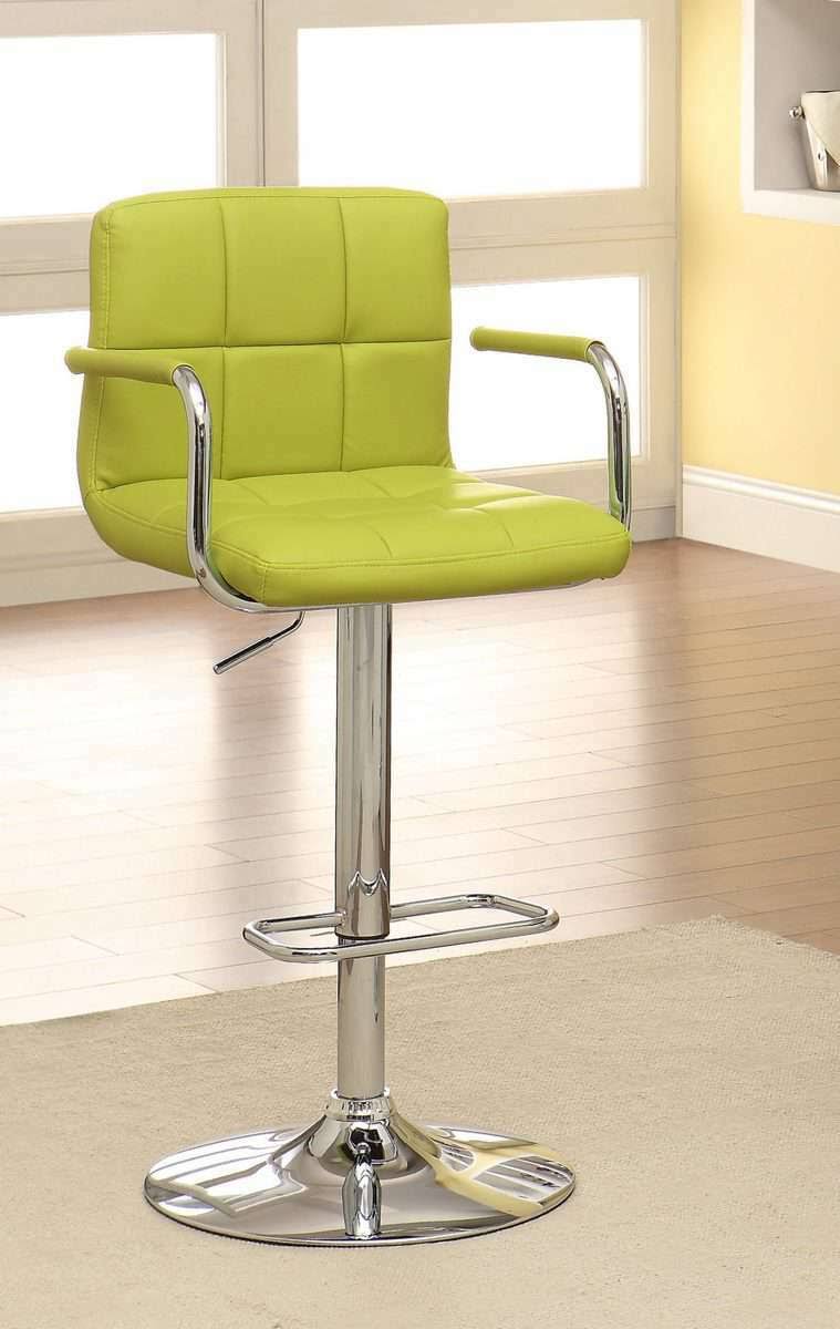 Furniture of America Goldmember Swivel Bar Stool - Lime