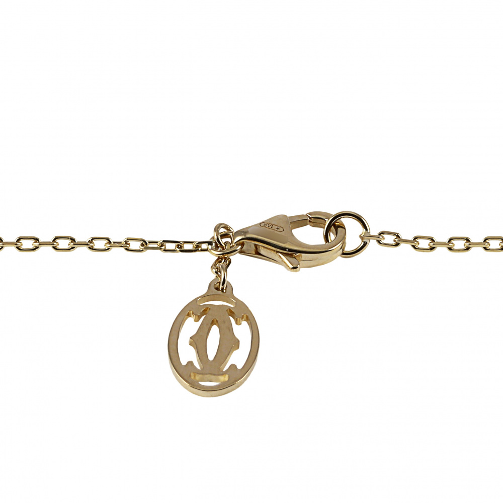 Cartier 2C Necklace 18K Yellow Gold Diamond