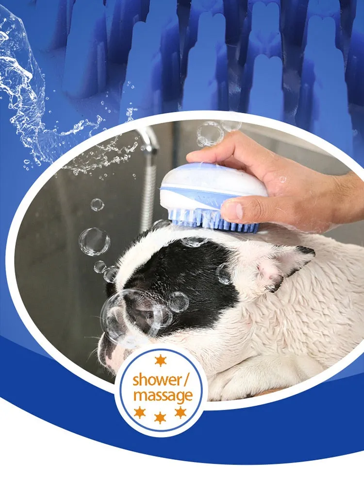 Pet 2-in-1 Spa Bath Brush Shower Fur ScrubberPet