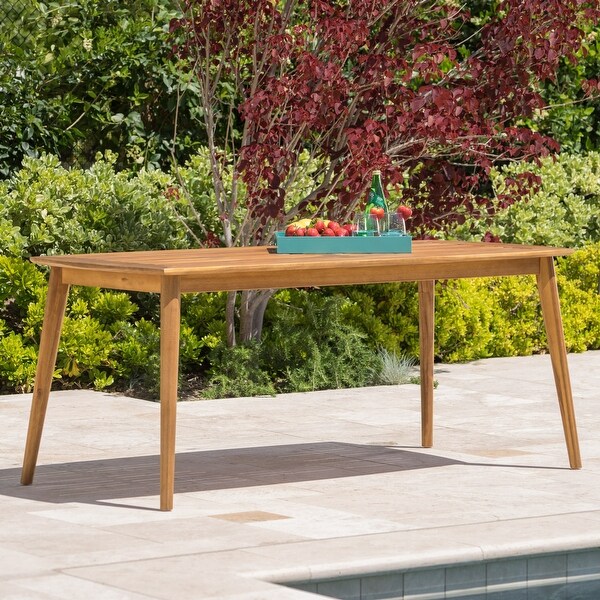 Outdoor Acacia Wood Dining Table for Backyard,Patio Bar,Deck,Dining Room