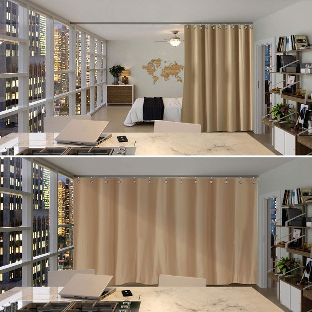 Room Dividers Now 8ft Tall X 9ft 12ft Wide Ceiling Track Room Divider Kit X large A Gold