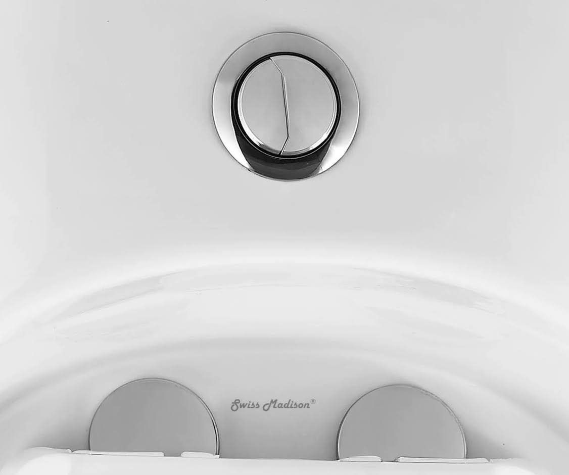 Swiss Madison SM-1T803 Chateau Dual Flush Elongated One-Piece ToilettSeat, White