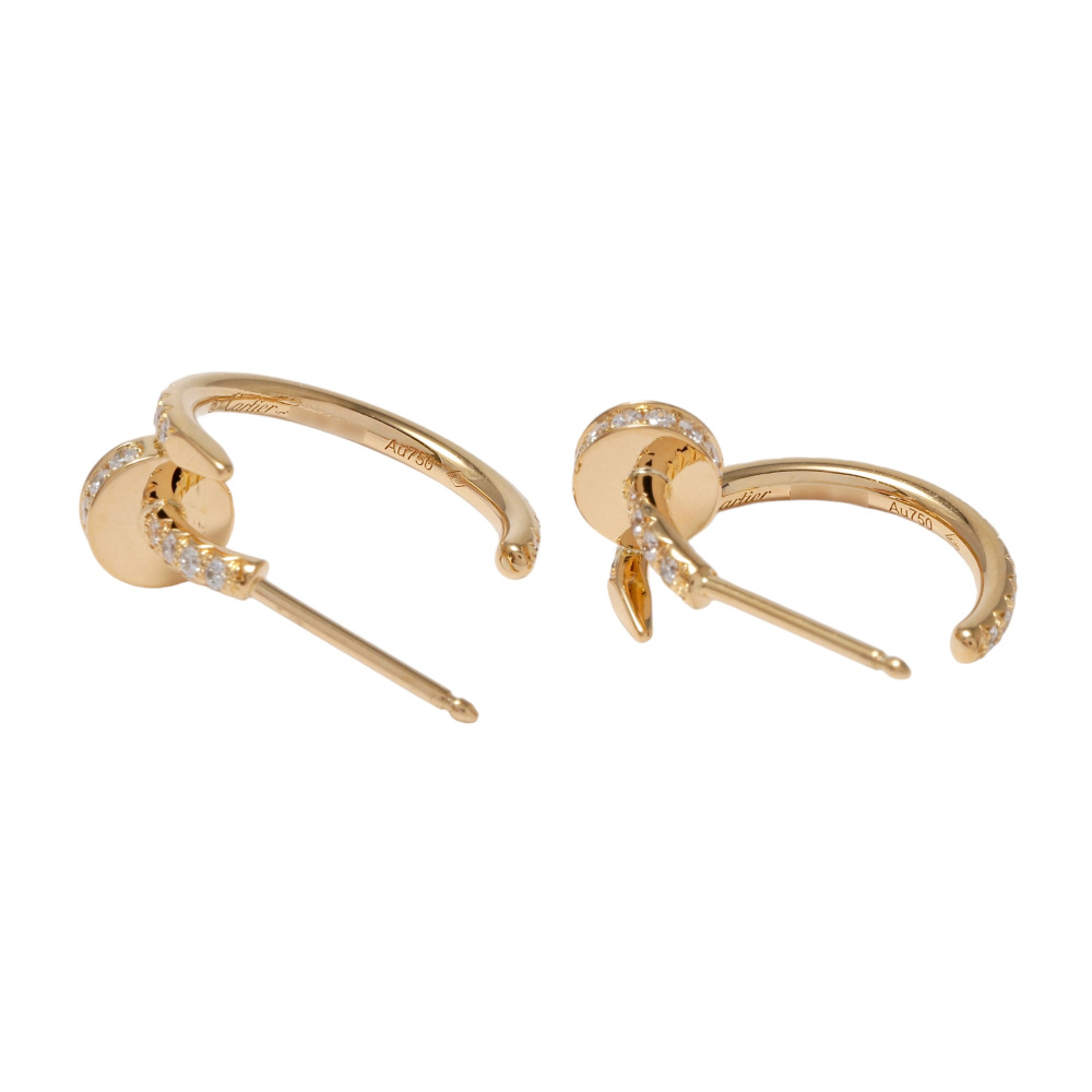 Cartier Juste un Clou Earrings 18K Yellow Gold Diamond B8301430