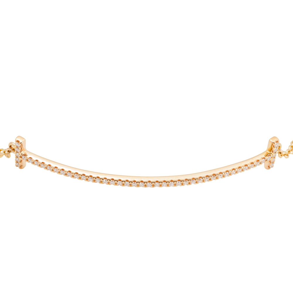 Tiffany & Co. Tiffany T Bracelet 18K Yellow Gold Diamond 60150751