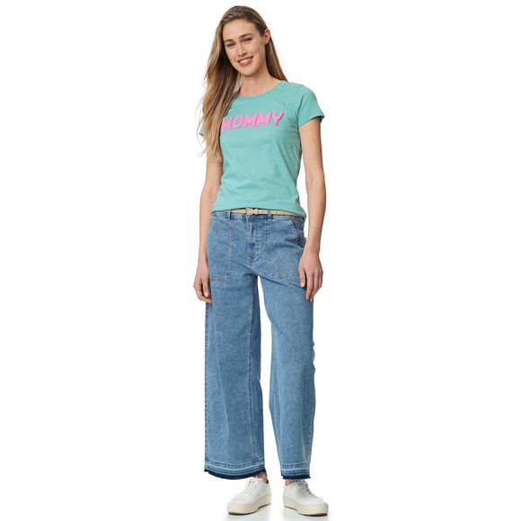 Famy Damen T-Shirt mit Message-Print