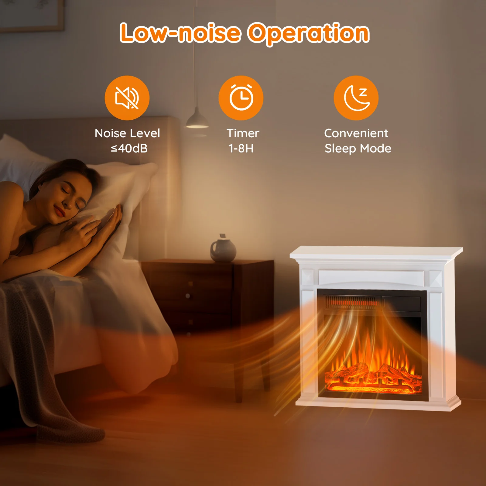25'' Electric Fireplace with Mantel M1806