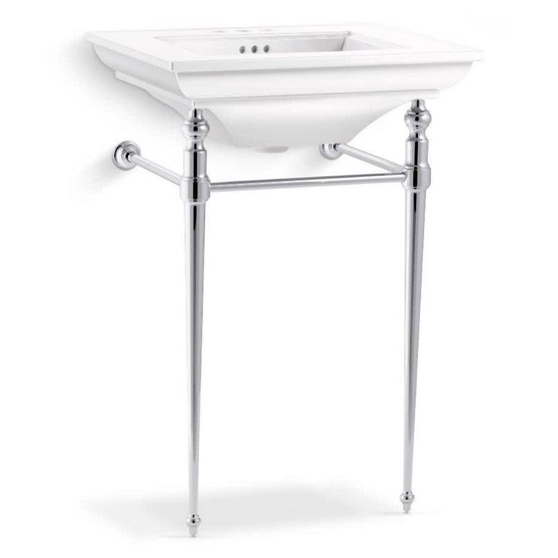 Kohler K-29999-4 Memoirs Stately 24x22 Pedestal Bathroom Sink with 4x22 - Biscuit