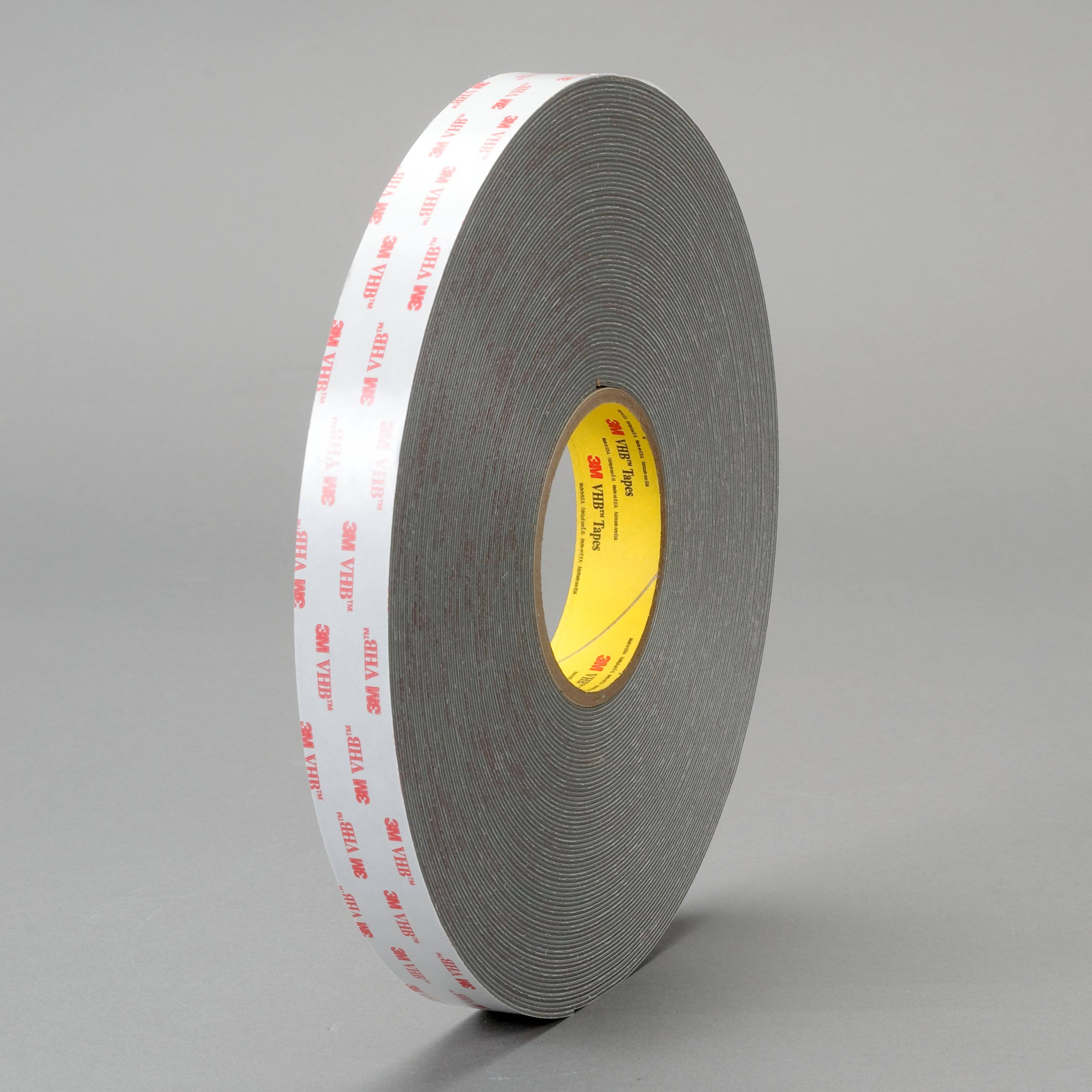 3M RP45F VHB Tape Gray, 1/2 in x 36 yd 45 mil, 18 Rolls per Case Bulk, Restricted