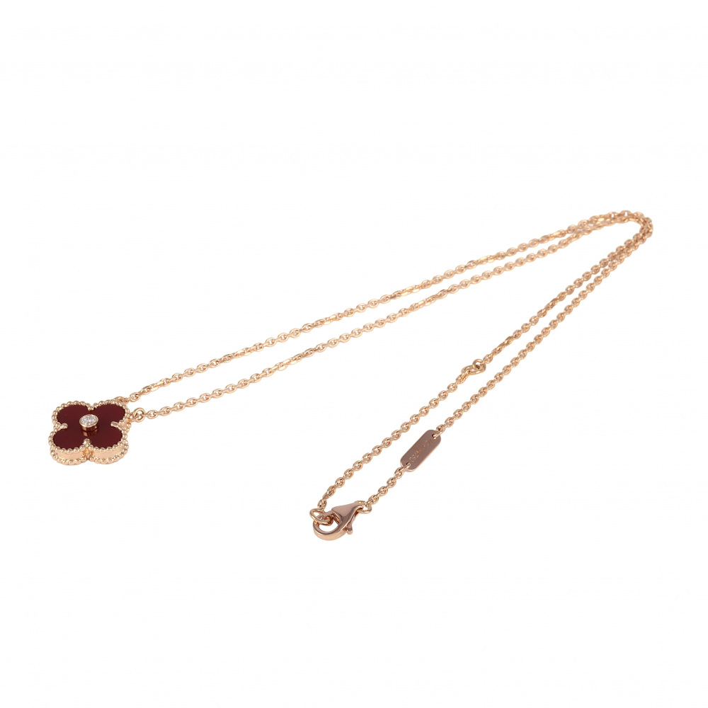 Van Cleef & Arpels Vintage Alhambra 2011 Holiday Limited Necklace 18K Rose Gold