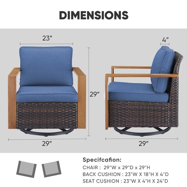 Patio Wicker Rocking Glider Chair