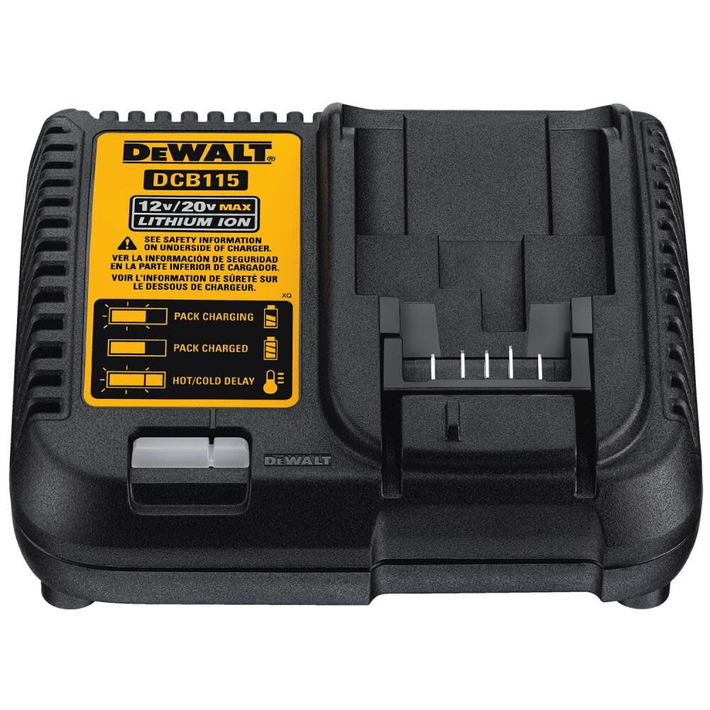 DEWALT 20V MAX XR 5.0Ah Battery 2 Pack with Charger and Bag DCB205-2CK
