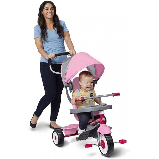 4-in-1 Stroll ‘N Trike Pink, 19.88″ x 35.04″ x 40.75″