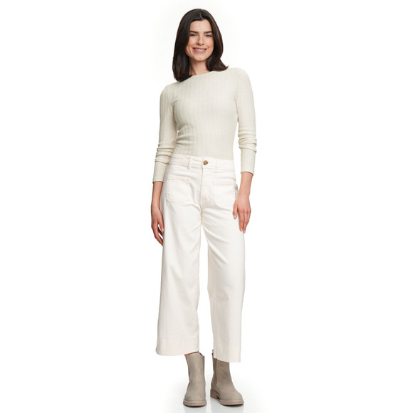 Gina Collection Damen Langarmshirt mit Strukturstreifen