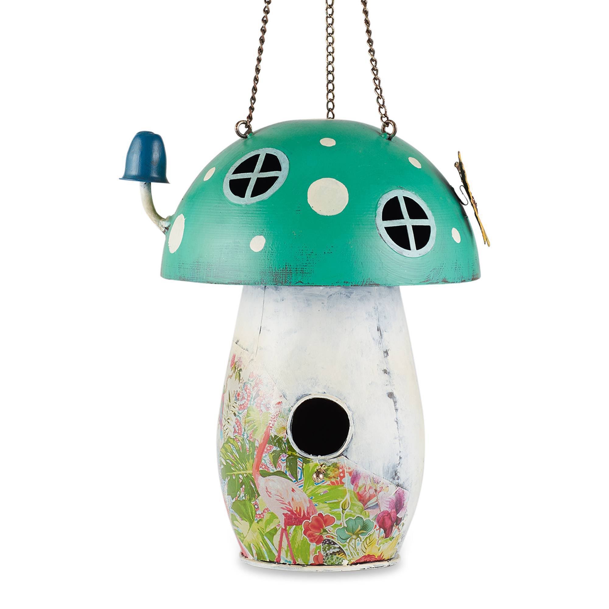 Zingz u0026 Thingz Green Mushroom Birdhouse ,Green