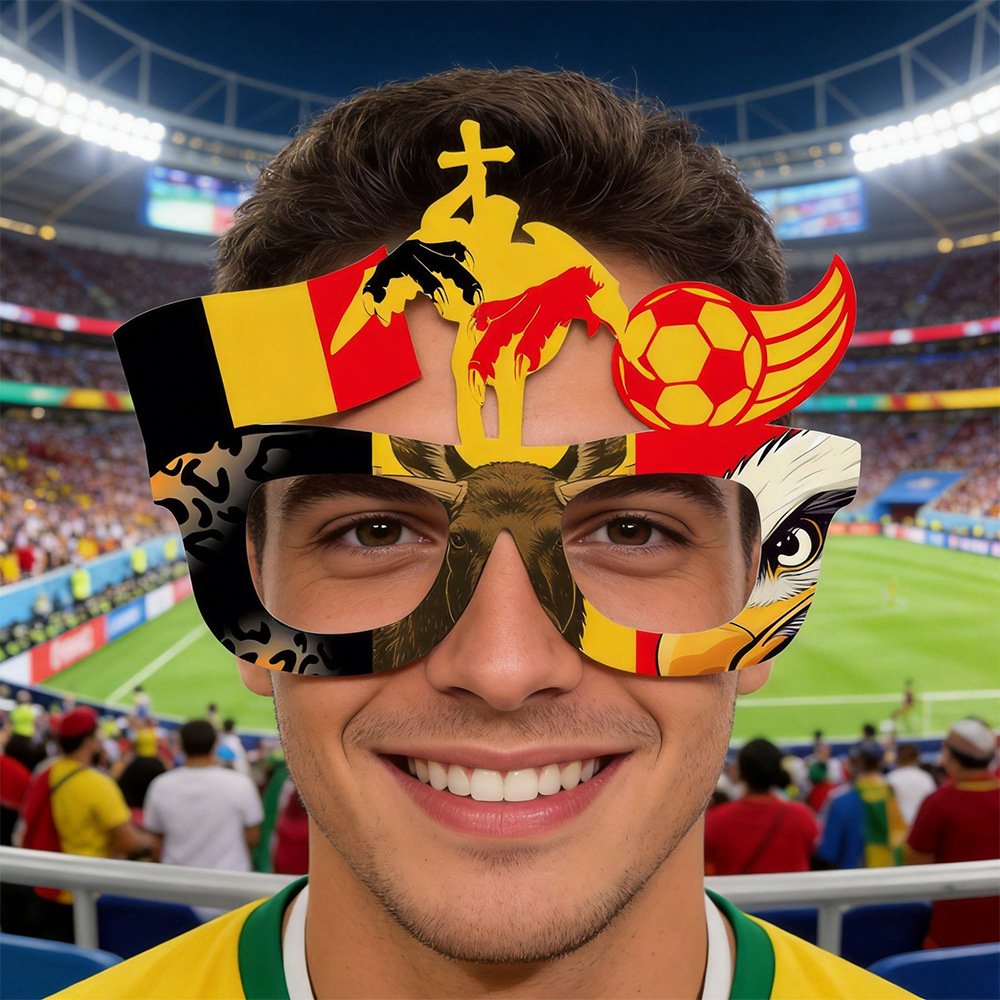 2026 US-Canada-Mexico World Cup glasses, national flag football glasses, fan cheerleading props