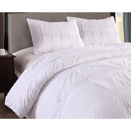Lotus Home Microfiber Water u0026 Stain Resistant Pintuck Comforter Mini Set, King, Taupe