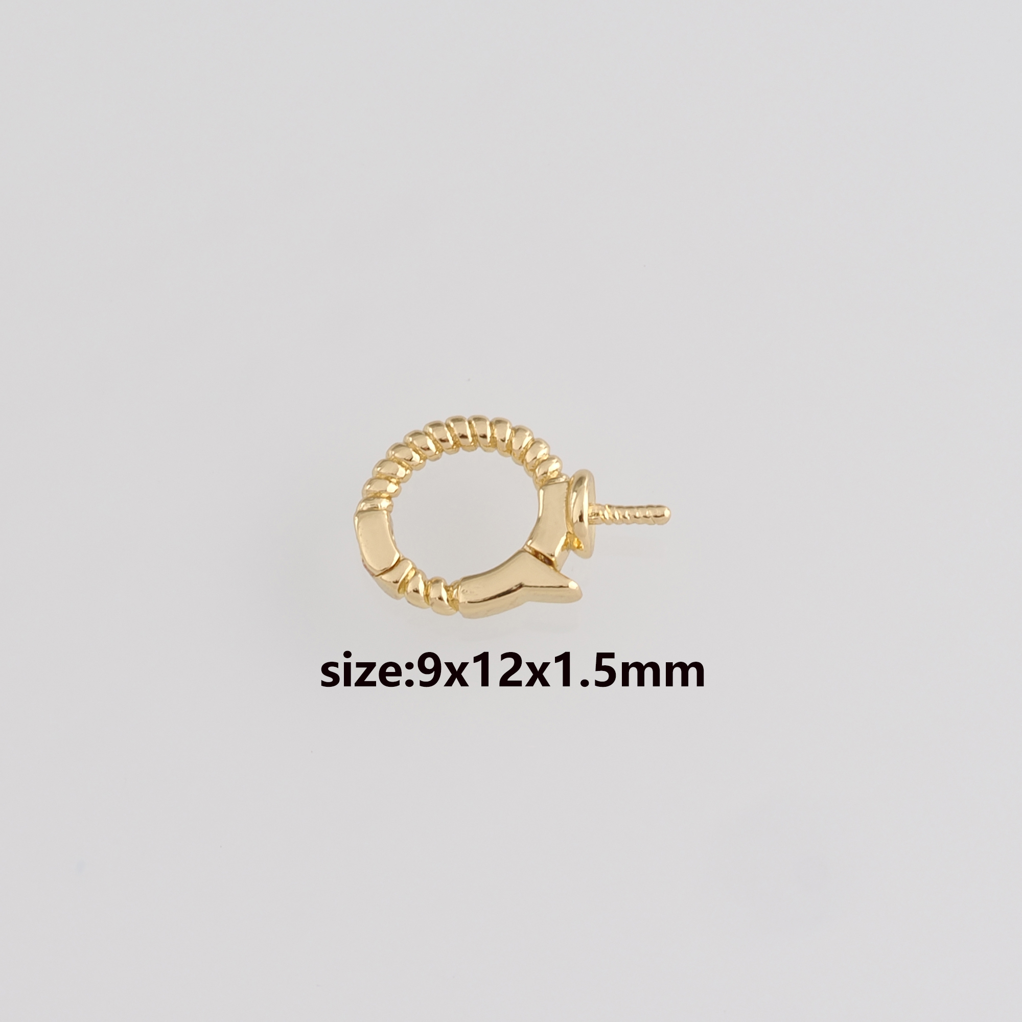 18K Gold Filled Round Clasp,Push Snap Clasp,Spring Buckle Bracelet Necklace for DIY Jewelry Finding Necklace Bracelet