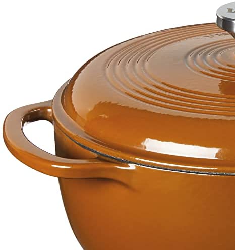 Lodge EC6D43 Enameled Cast Iron Dutch Oven, 6-Quart, Island Spice Red