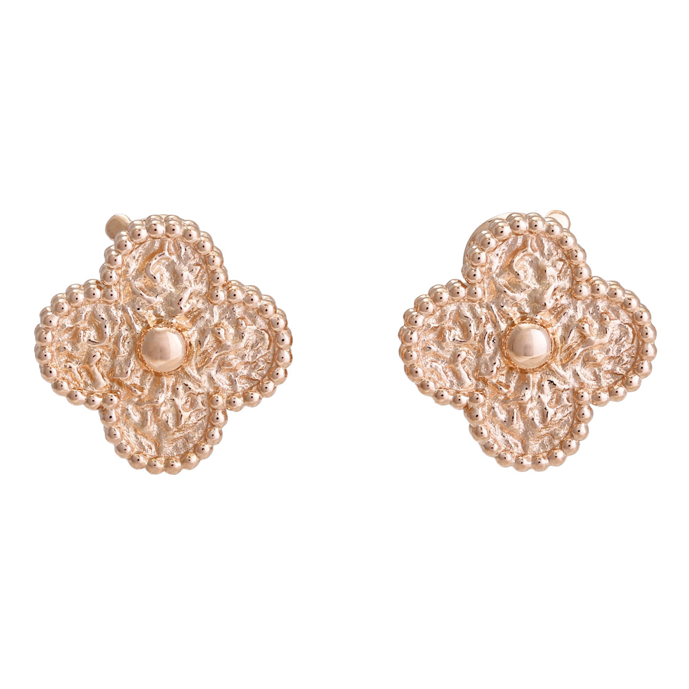 Van Cleef & Arpels Vintage Alhambra Earrings 18K Rose Gold VCARN9T400