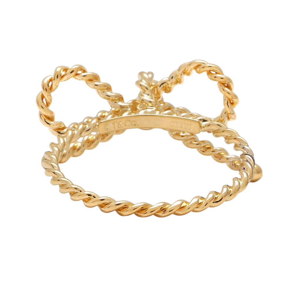 Tiffany & Co. Twist Ribbon Ring 18K Yellow Gold