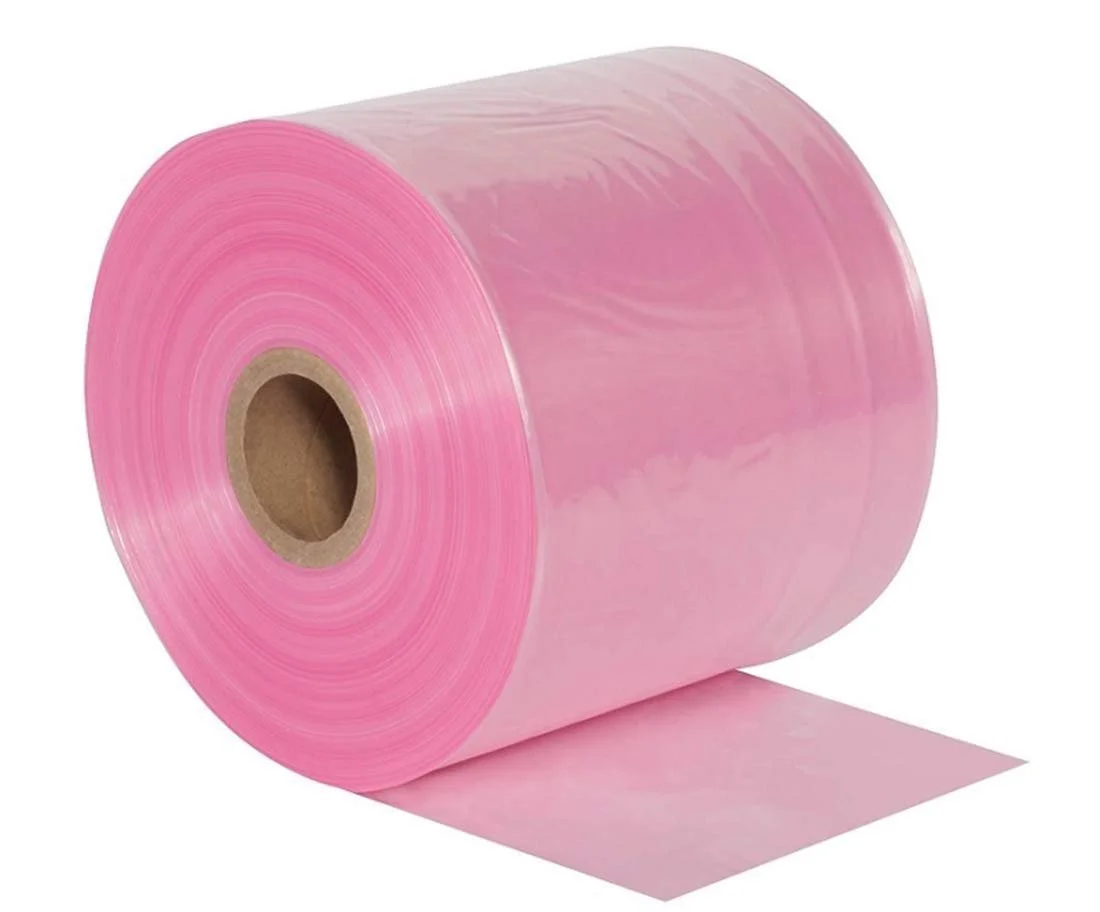 Roll of Pink Anti-Static Poly Tubing 24 X 1075. Heavy-Duty Poly Tubing 4 mil Thick. Great for Packaging, Storing Sensitive Electronic Components. Ideal for Industrial Applications. Amine Free.