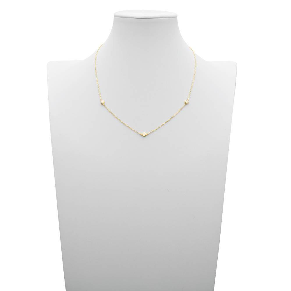 Tiffany & Co. Elsa Peretti By the Yard Necklace 18K Yellow Gold Diamond 60127092