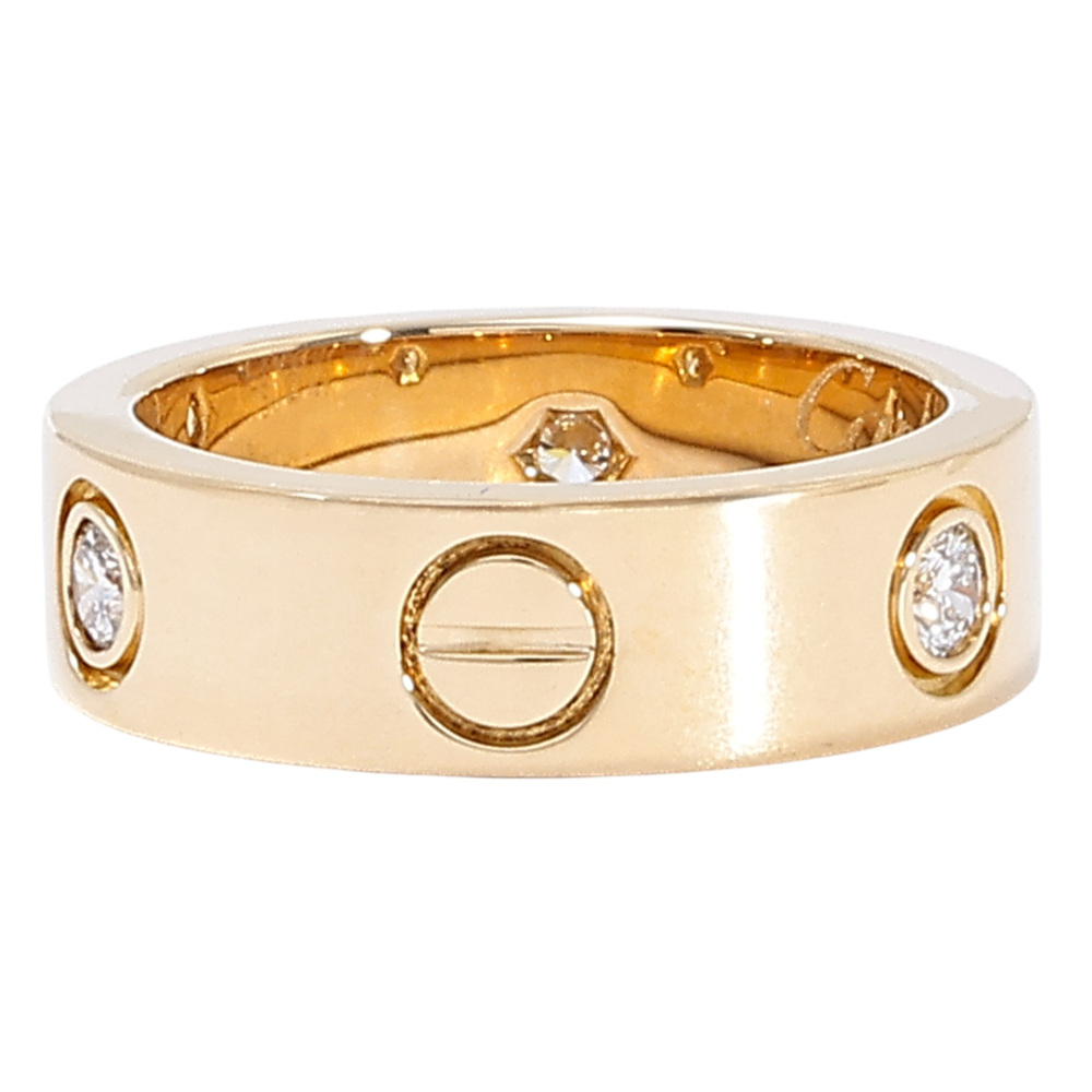 Cartier Love Classic Model Ring 18K Yellow Gold Diamond B4032400