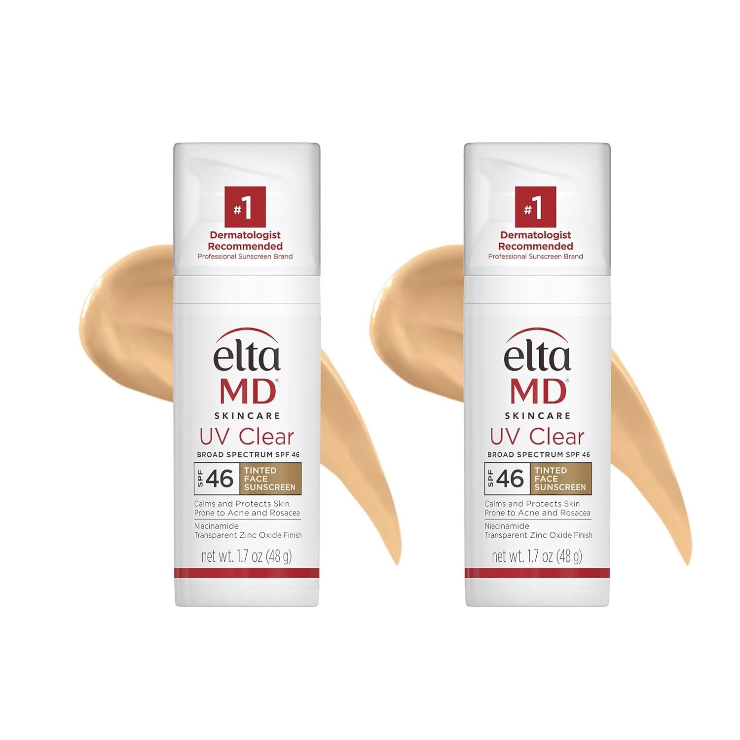 Face Sunscreen SPF 46, Oil-Free Sunscreen with Zinc Oxide, Dermatologist Recommended