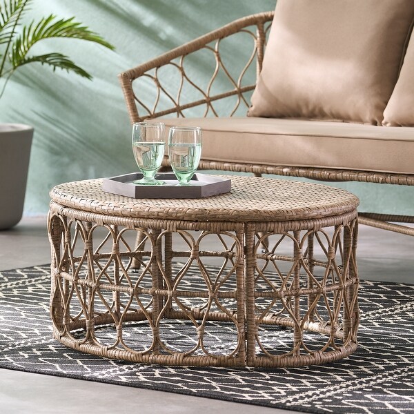 Boho Inspired Style Rattan Bruce Coffee Table