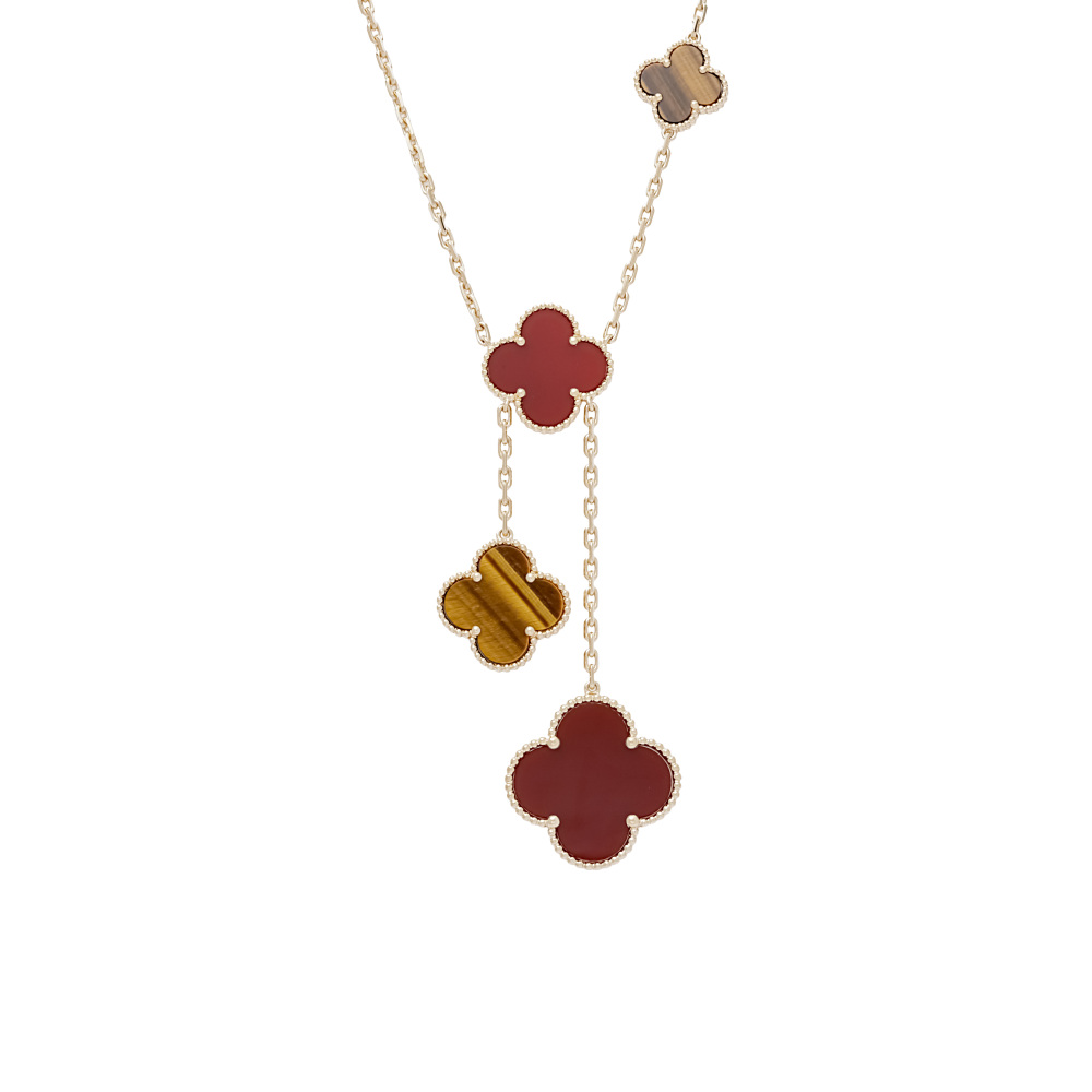 Van Cleef & Arpels Magic Alhambra 6 Motifs Necklace 18K Yellow Gold VCARN5JP00
